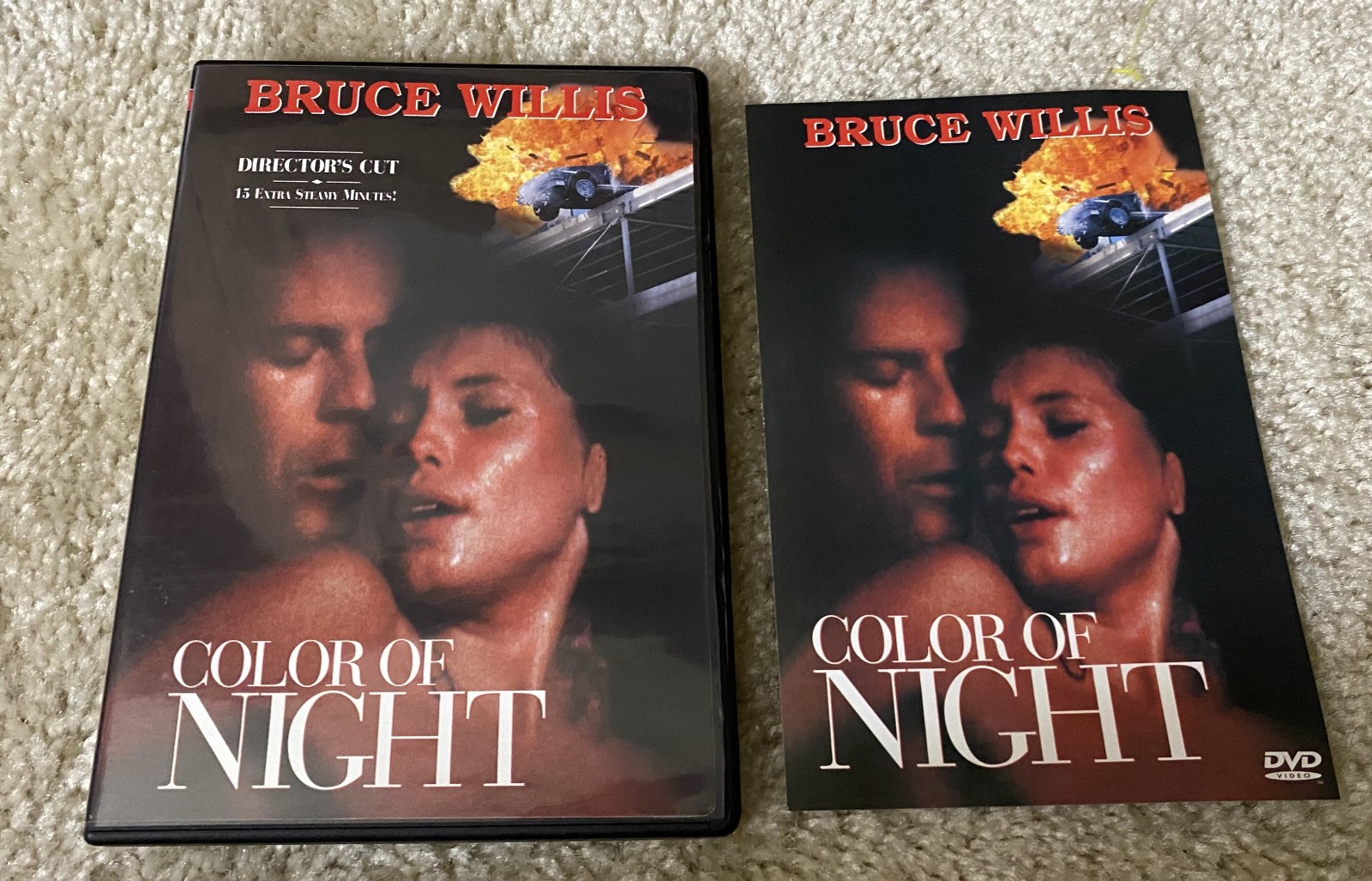 Color of Night Director’s Cut DVD WITH Insert Bruce Willis Jane March FREE SHIP