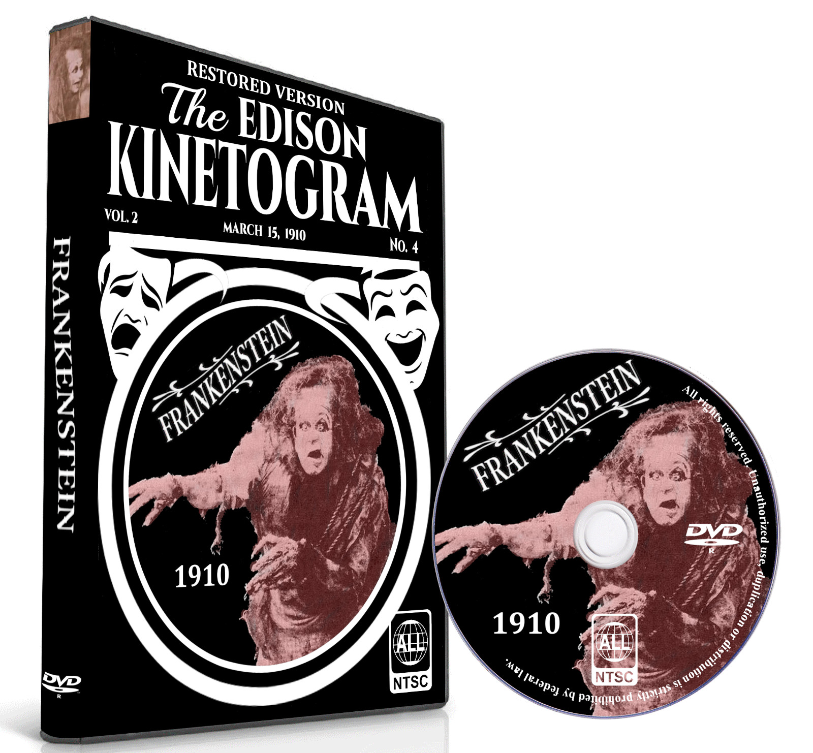 FRANKENSTEIN – 1910 – Charles Stanton Ogle, Mary Fuller, Augustus Phillips