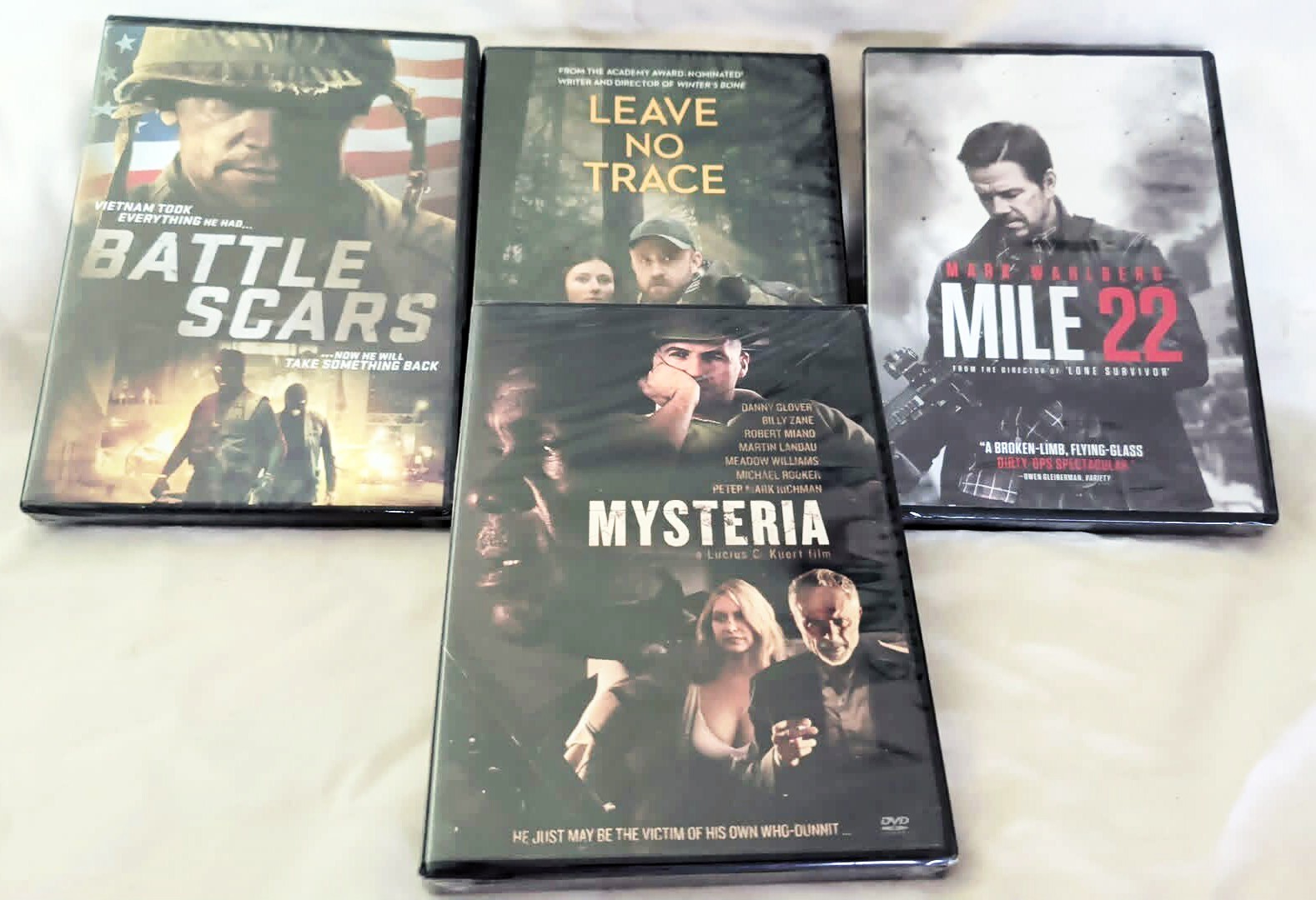 Action Drama DVD Bundle Lot NEW Sealed Mile 22 Leave No Trace War Thriller Movie