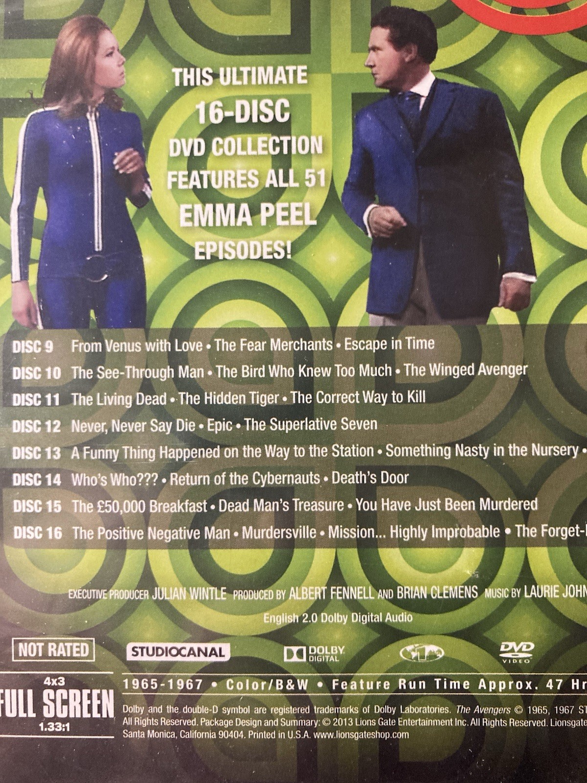 The Avengers Complete Emma Peel Megaset 16-Disc Collector’s Edition DVD Set