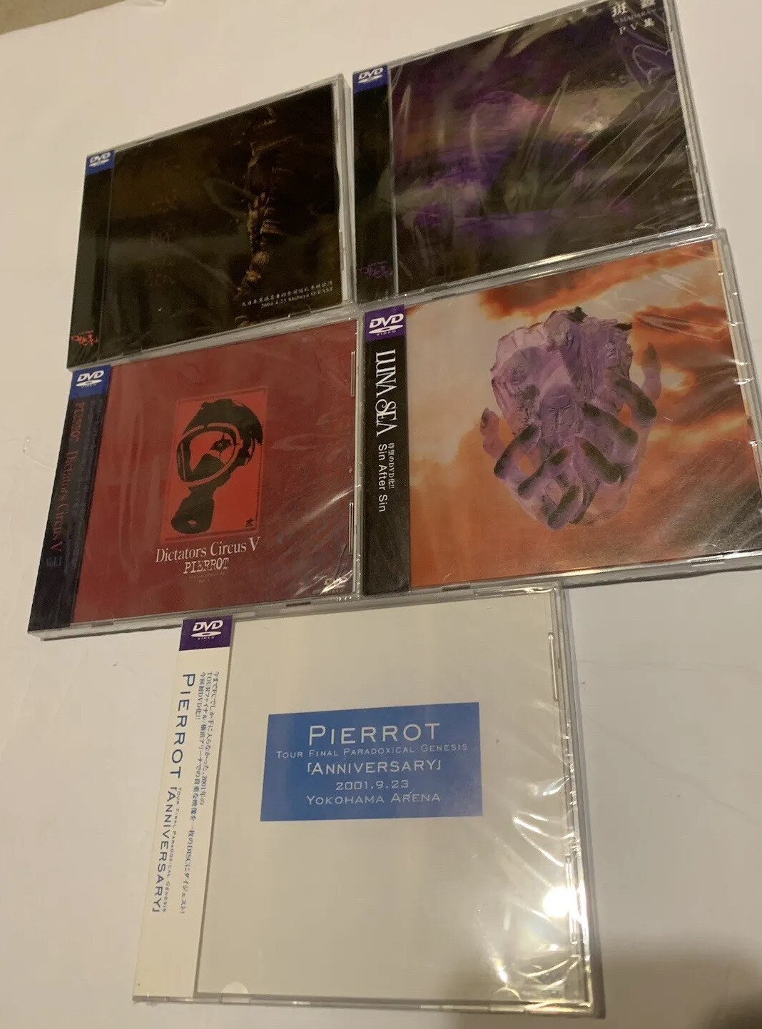 Pierrot Madara Shibuya Luna Sea Lot Set DVD Jrock Metal Concert Videos