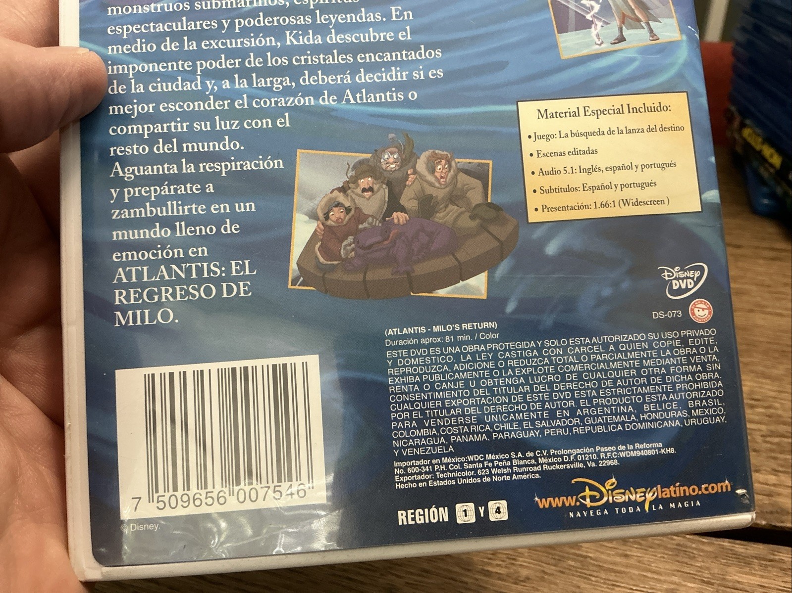 Atlantis The Return of Milo WALT DISNEY – DVD Spanish English Region 1 & 4