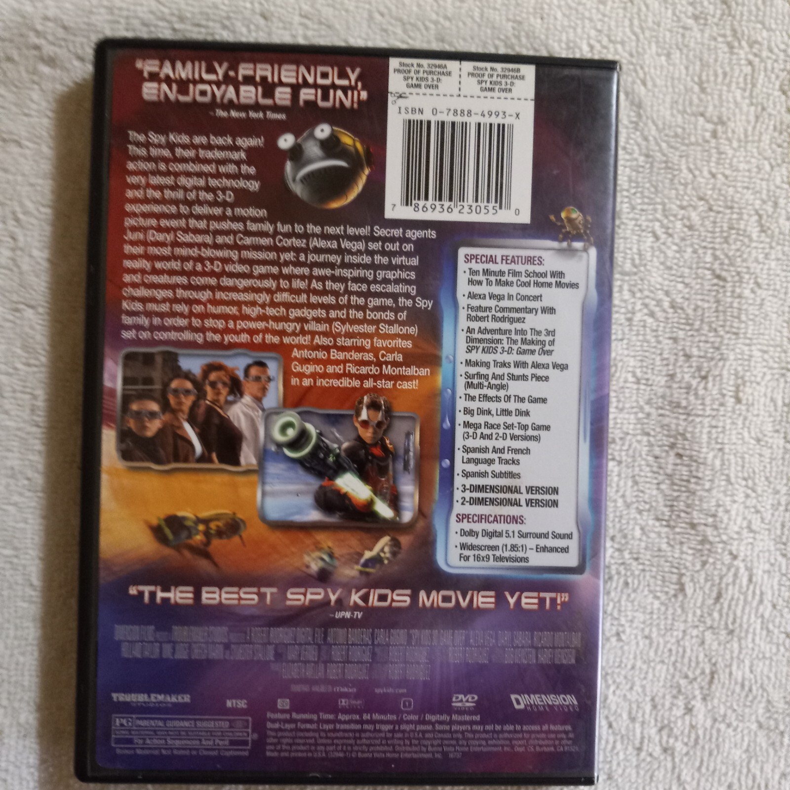 Spy Kids 3: Game Over (DVD, 2004, Incl. 2-D and 3-D Versions, PG, Wide, 84 min.)