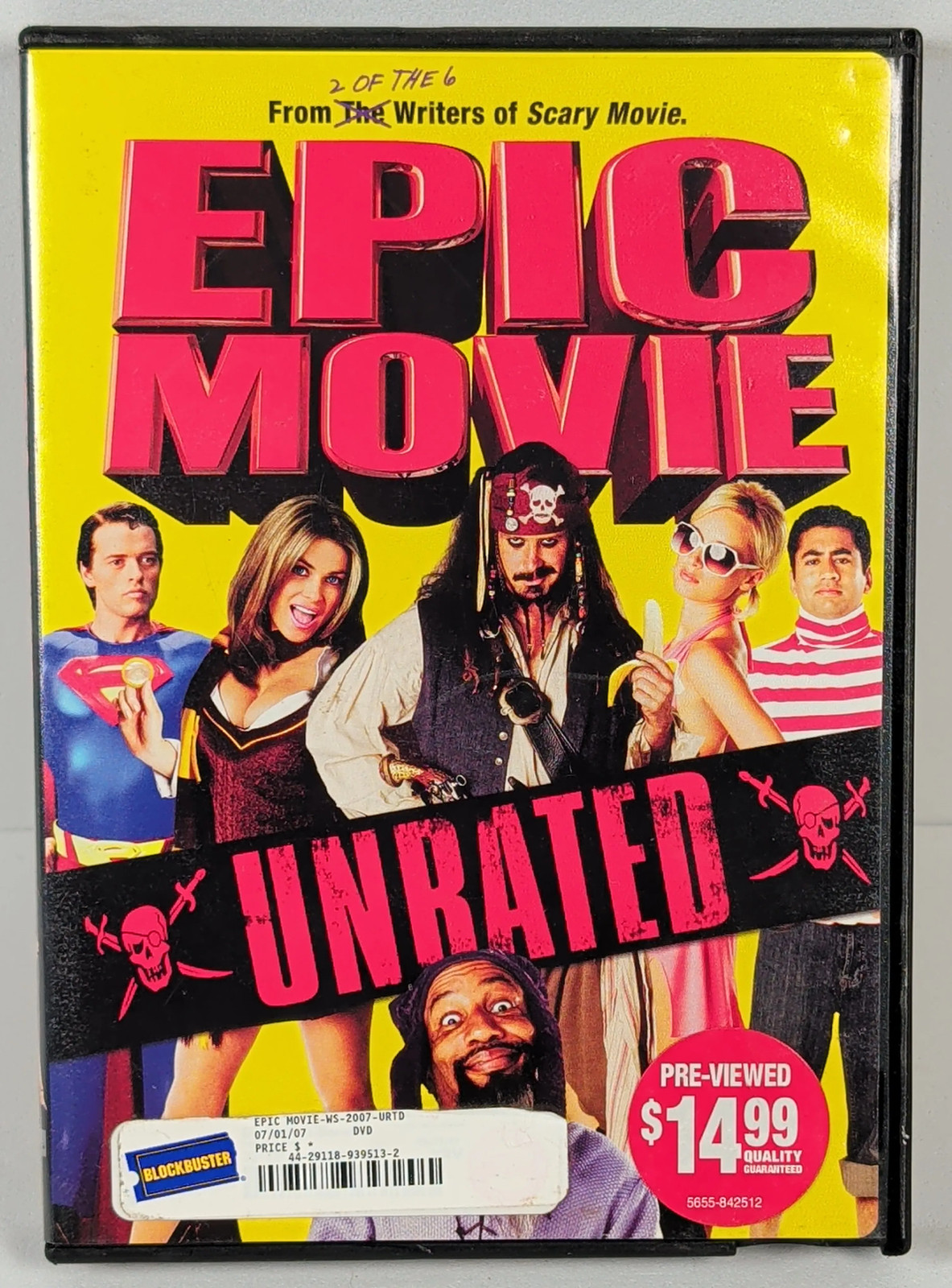 Epic Movie (2007) Unrated Edition Widescreen DVD Kal Penn Free Shipping