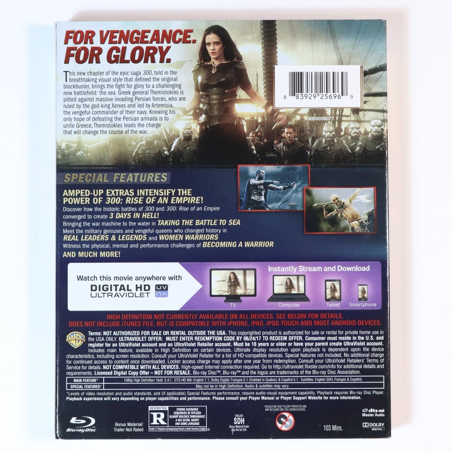 300 Rise of an Empire Blu-ray DVD 2014 Zack Snyder Action Epic SEALED New