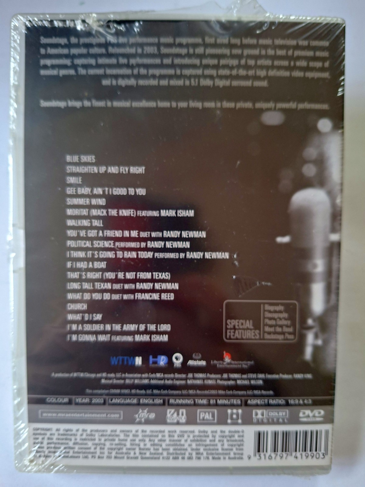 Lyle Lovett feat. Randy Newman & Mark Isham [Region 4 DVD] Brand New & Sealed