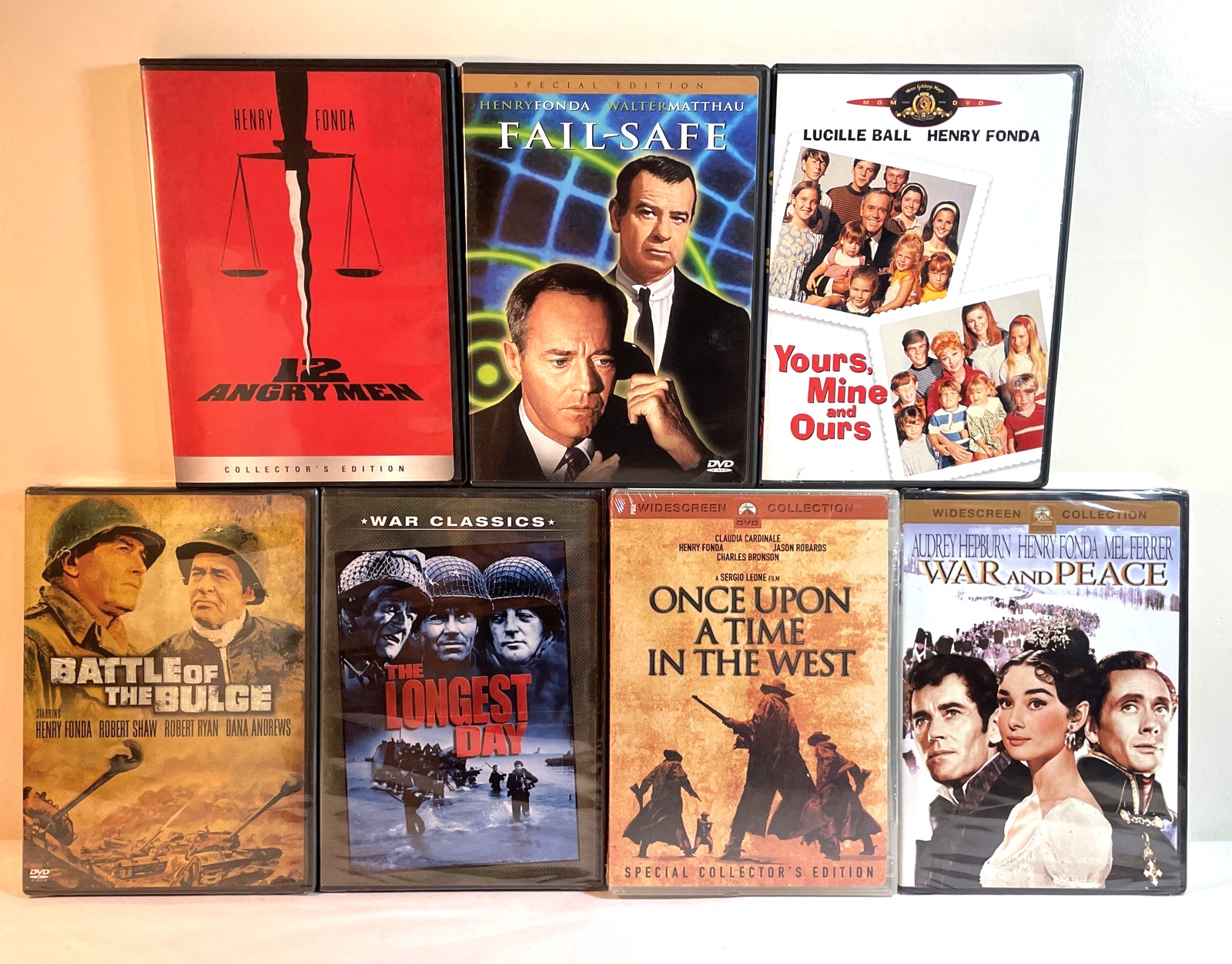 7 HENRY FONDA MOVIES (DVD Lot) Action Adventure Drama War Western 4 NEW / 3 USED