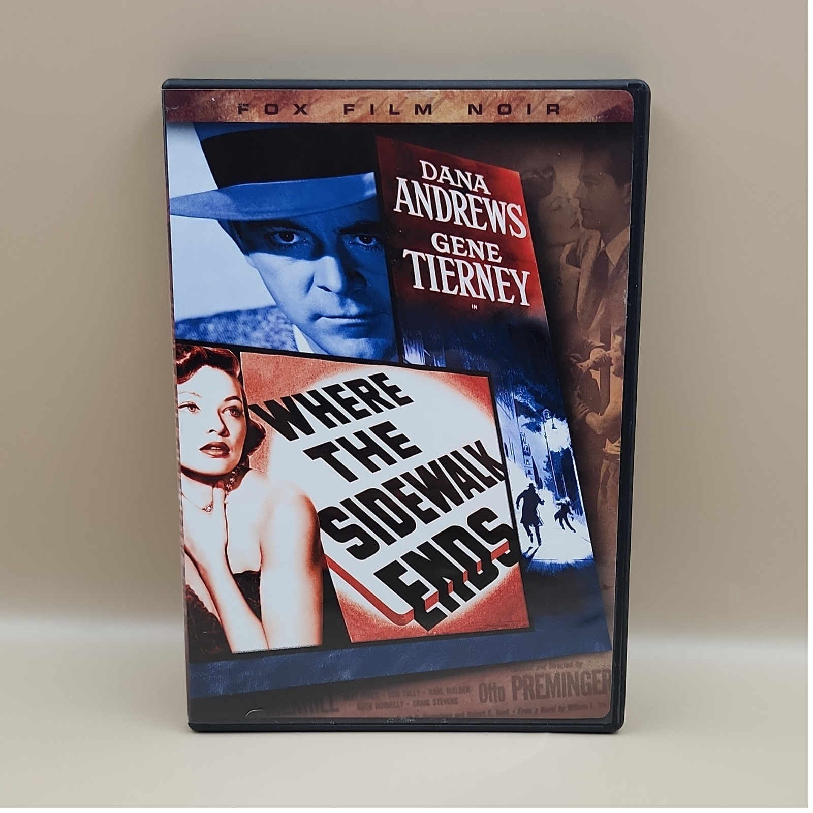 20th Century Fox Where the Sidewalk Ends DVD Dana Andrews Gene Tierney DVD Case