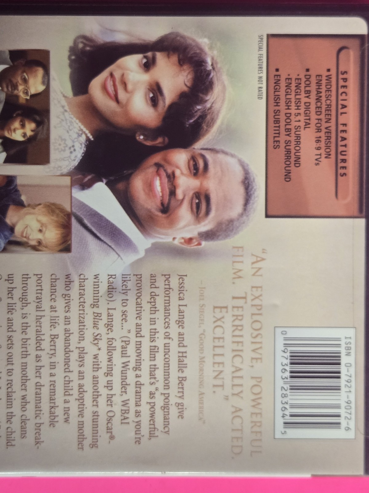 Losing Isaiah DVD 1995 Drama Widescreen, Halle Berry, Jessica Lange