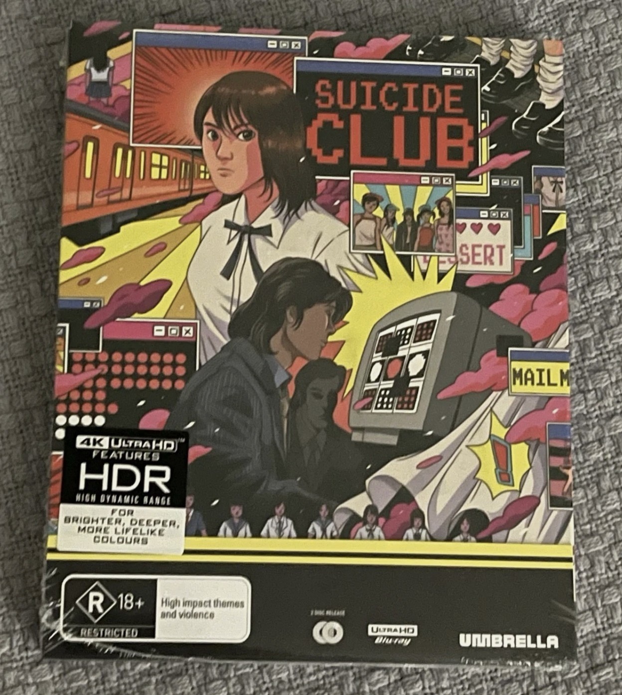 SUICIDE CLUB (2001) 4K UHD & Blu-Ray with slipcover BRAND NEW