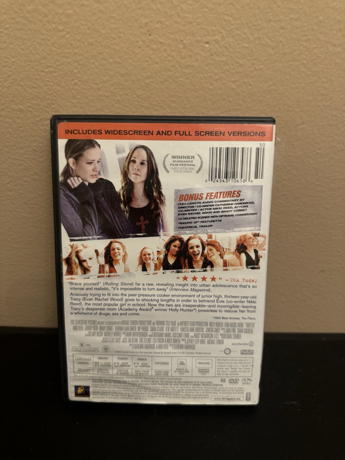 Thirteen 13 DVD 2003 Holly Hunter Nikki Reid Evan Rachel Wood