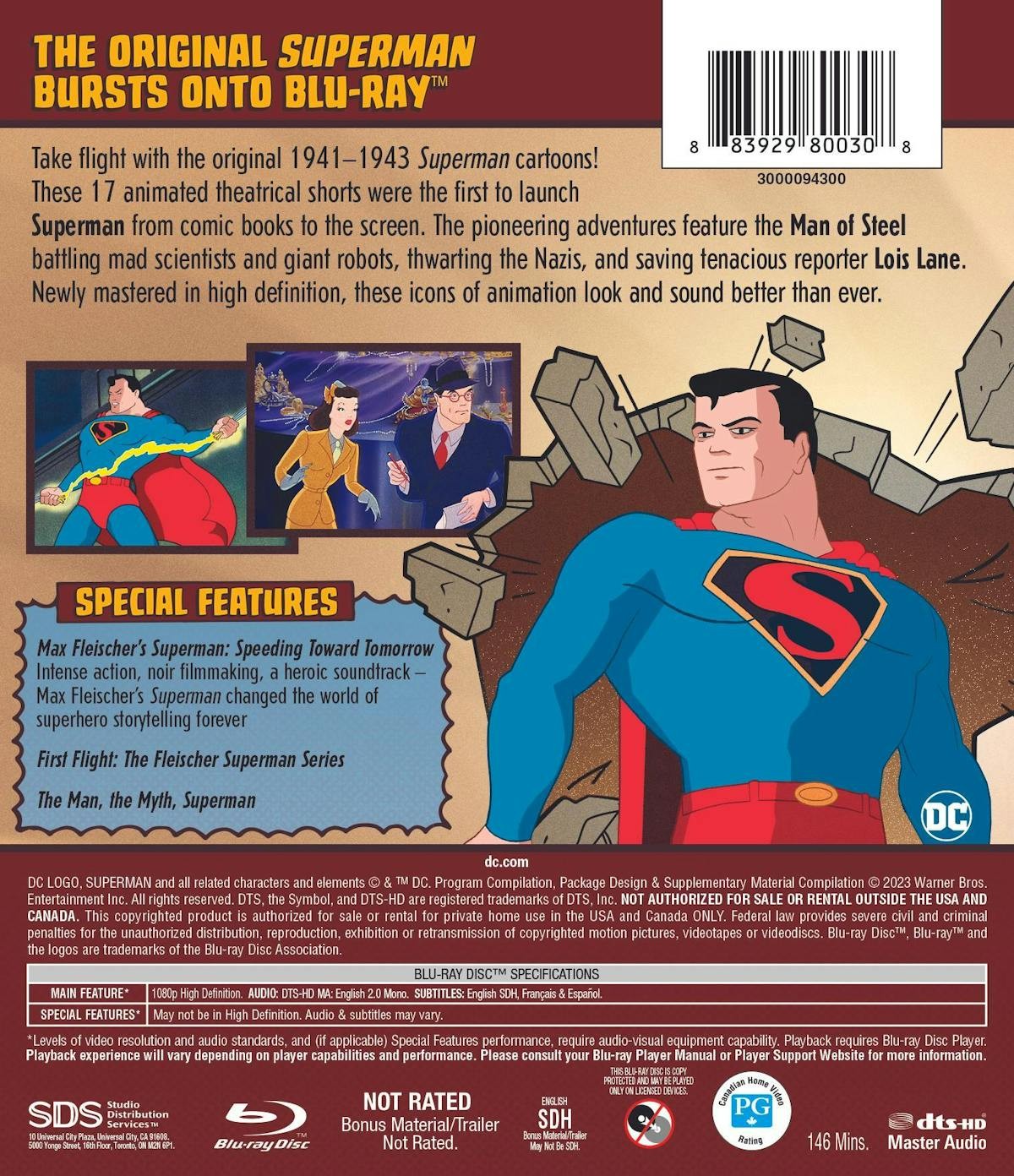 Max Fleischer’s Superman The Collection Blu-ray Bud Collyer NEW