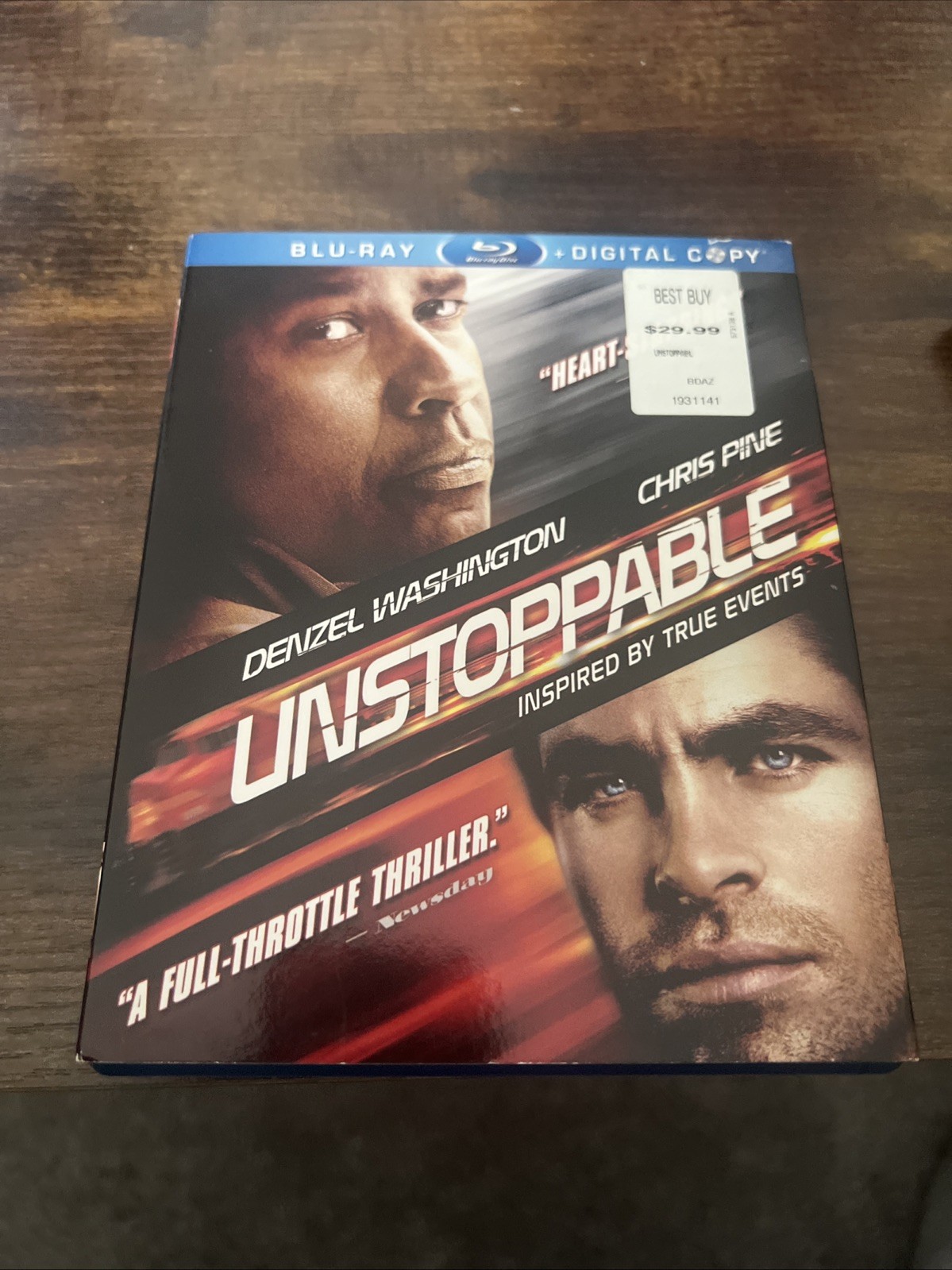 Unstoppable Blu-ray 2010 Denzel Washington Chris Pine Tony Scott Pre Owned