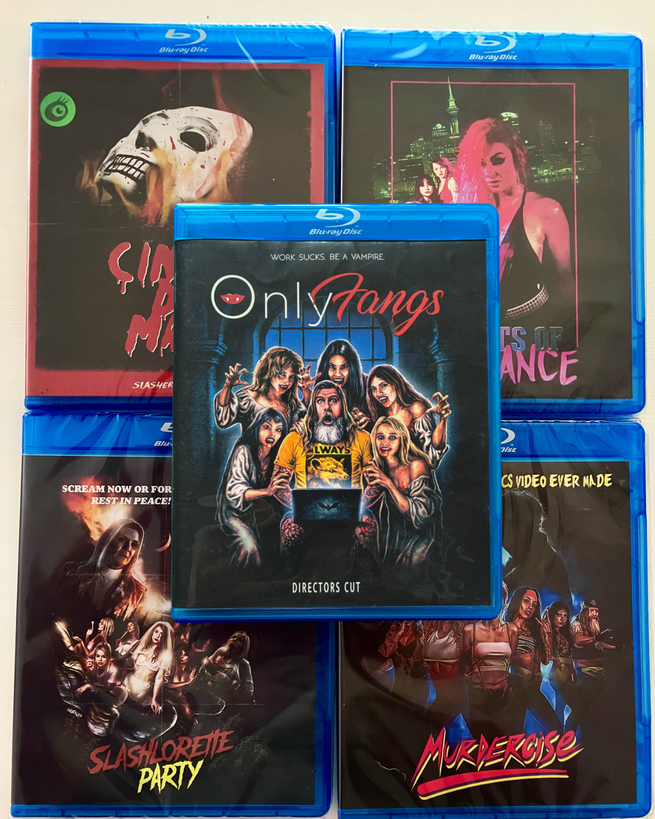 Indie Horror 5 Pack Onlyfangs, Cinco, Streets, Slashlorette Party, Murdercise