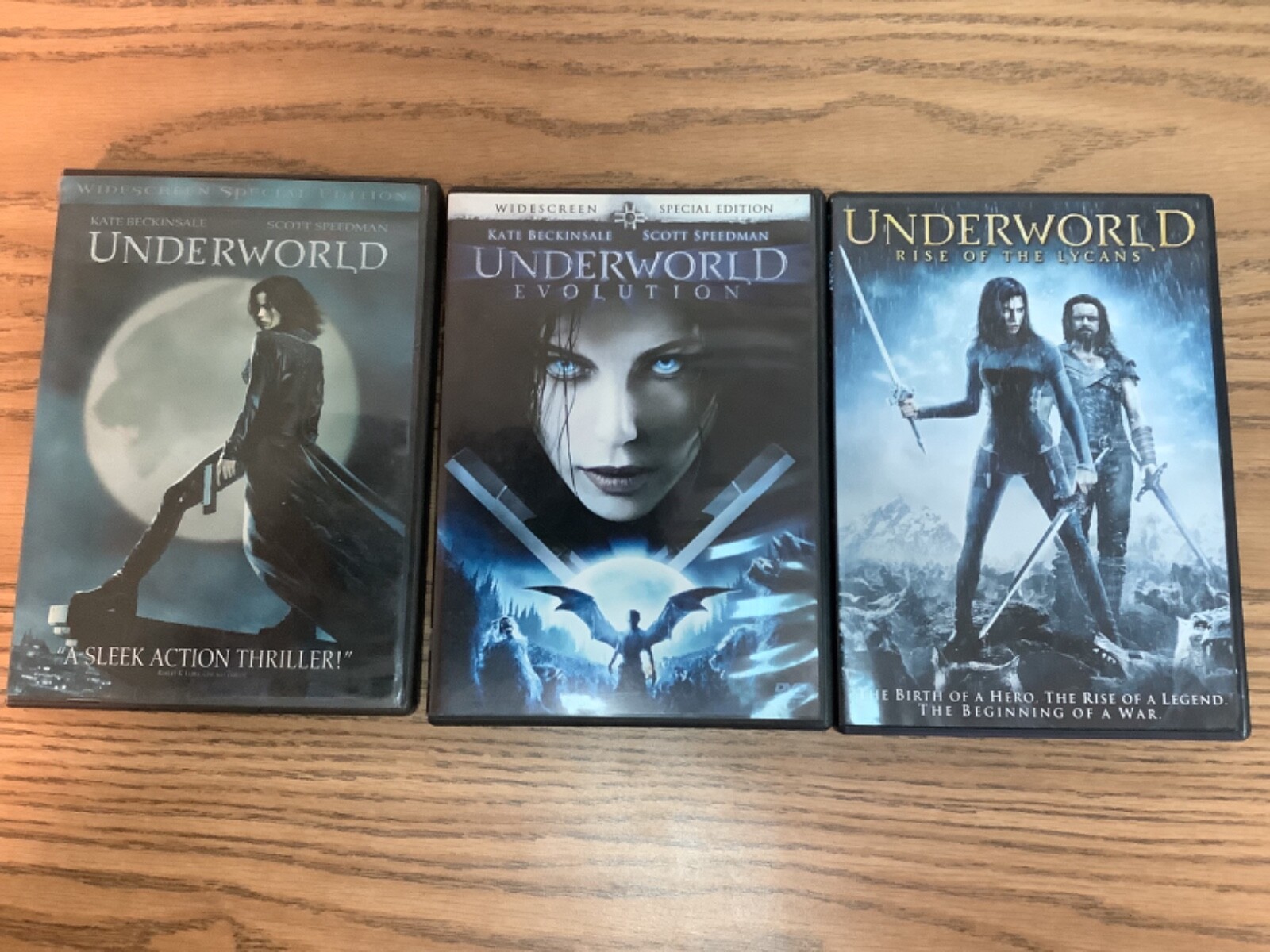 Underworld DVD Lot Evolution Rise of Lycans Kate Beckinsale Vampires Werewolves