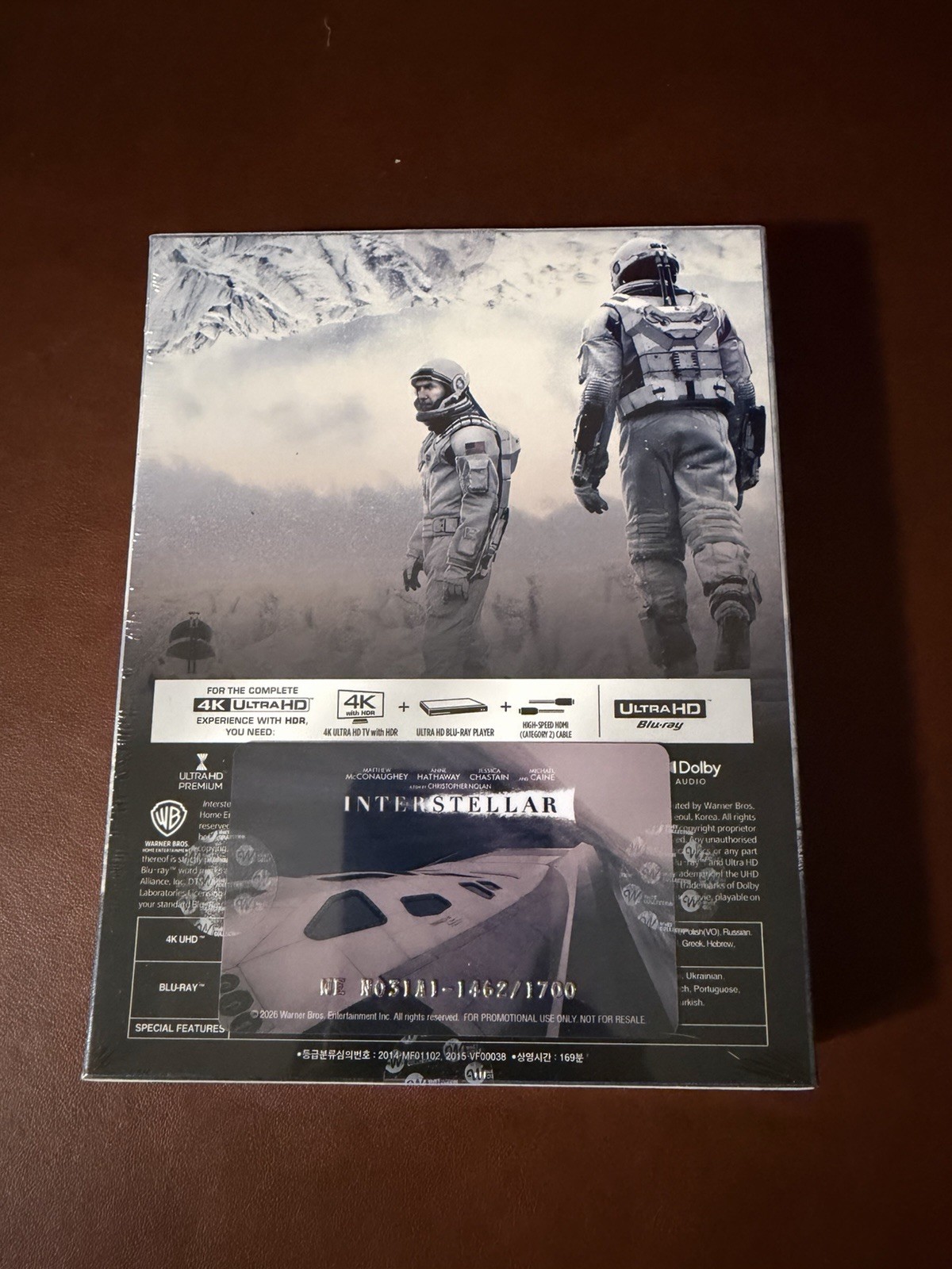 Interstellar Full Slip A1 WeET 4K UHD Blu-Ray Embossed Steelbook