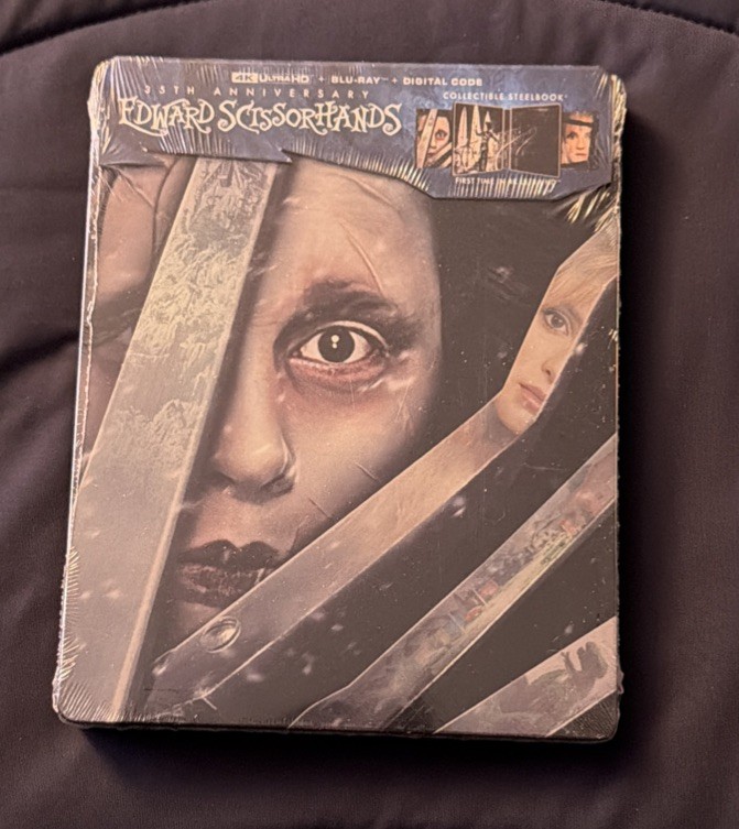 EDWARD SCISSORHANDS STEELBOOK 4K ULTRA HD + BLU-RAY + DIGITAL NEW!