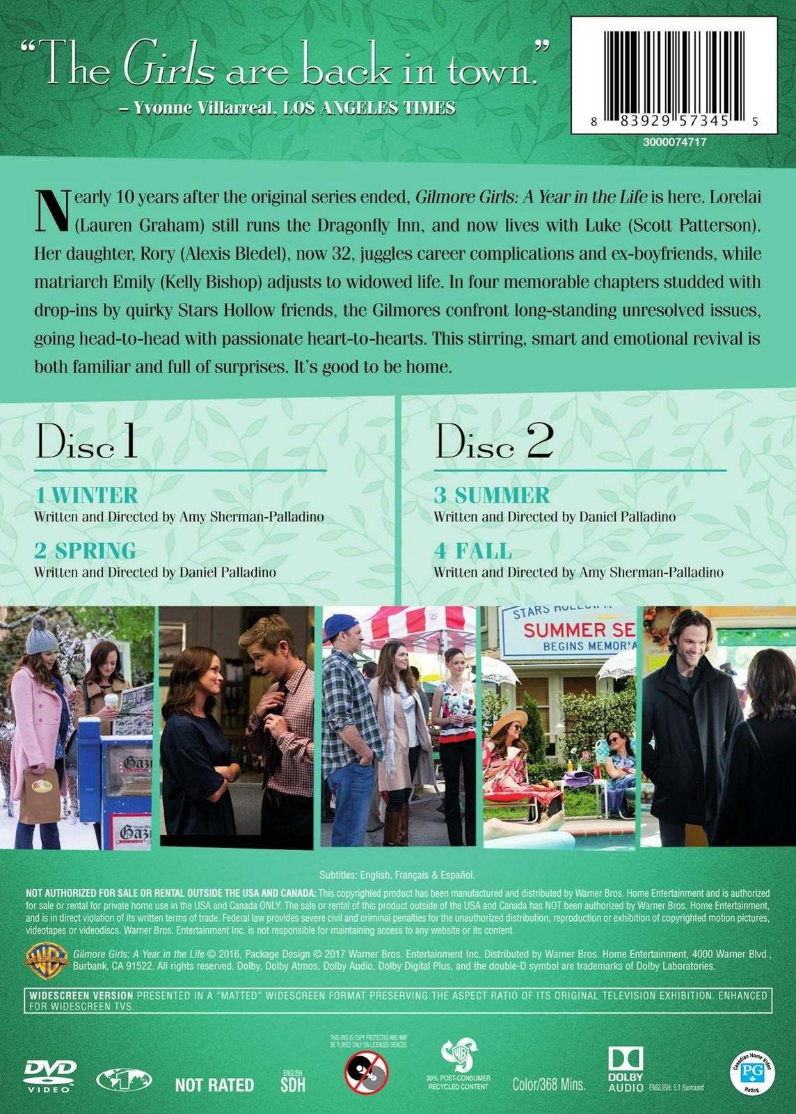 Gilmore Girls A Year in the Life DVD Lauren Graham NEW