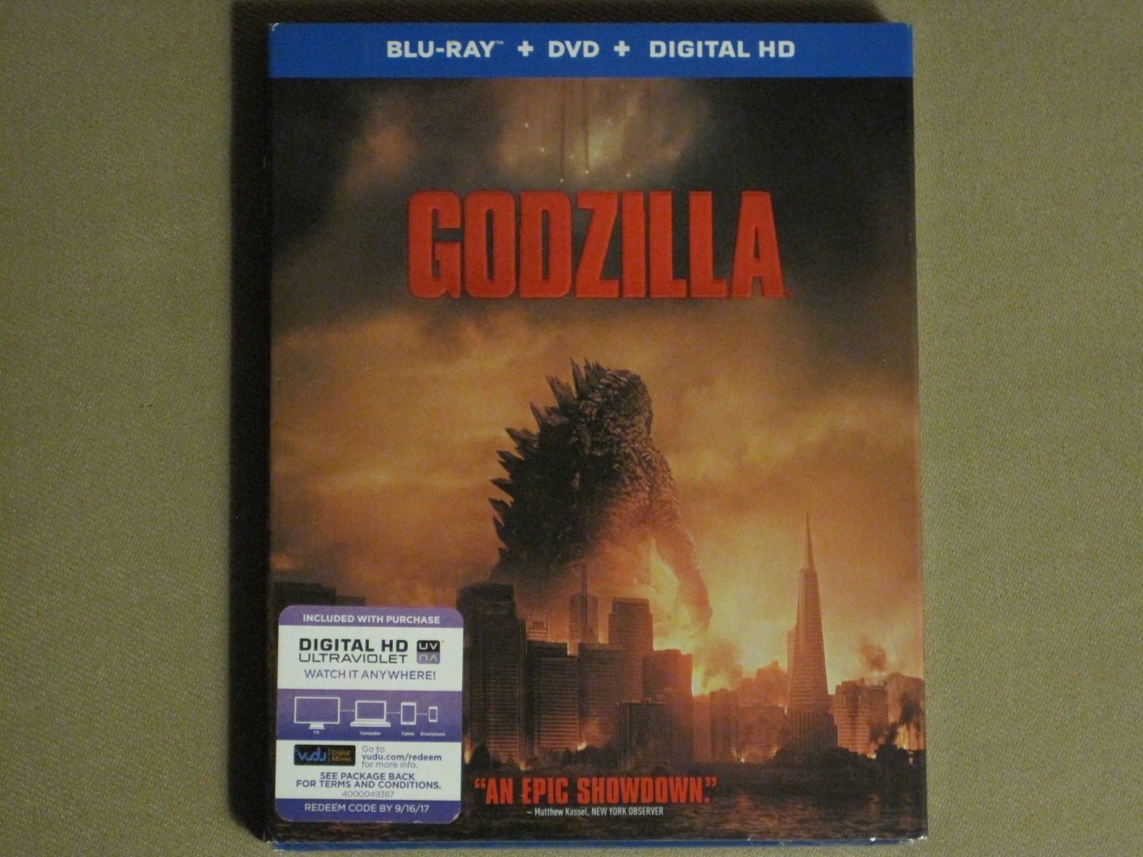 GODZILLA (2014) BLU-RAY + DVD GARETH EDWARDS BRYAN CRANSTON NEW! SEALED!