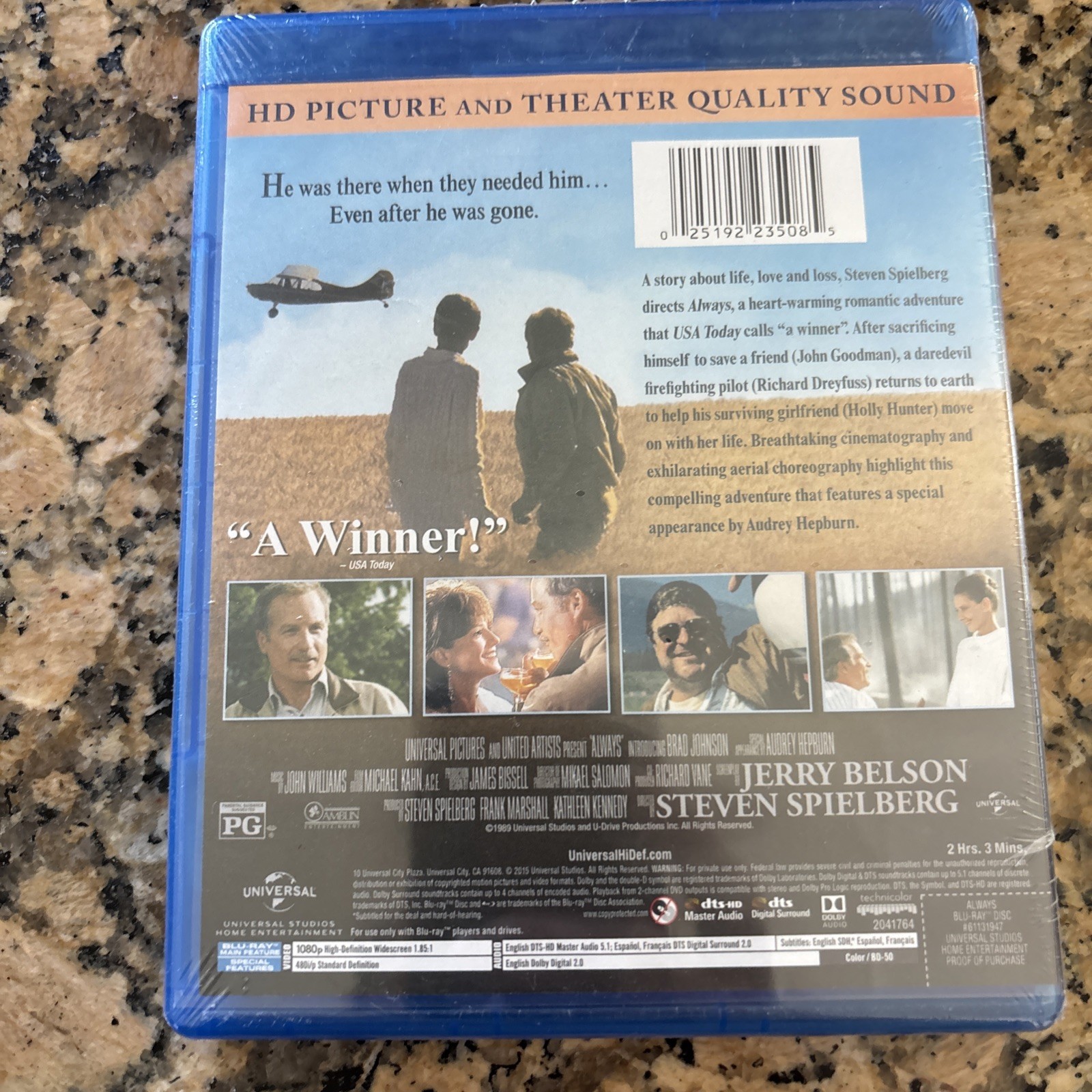 Always NEW Blu-ray 1989 A Steven Spielberg Film Richard Dreyfuss Holly Hunter