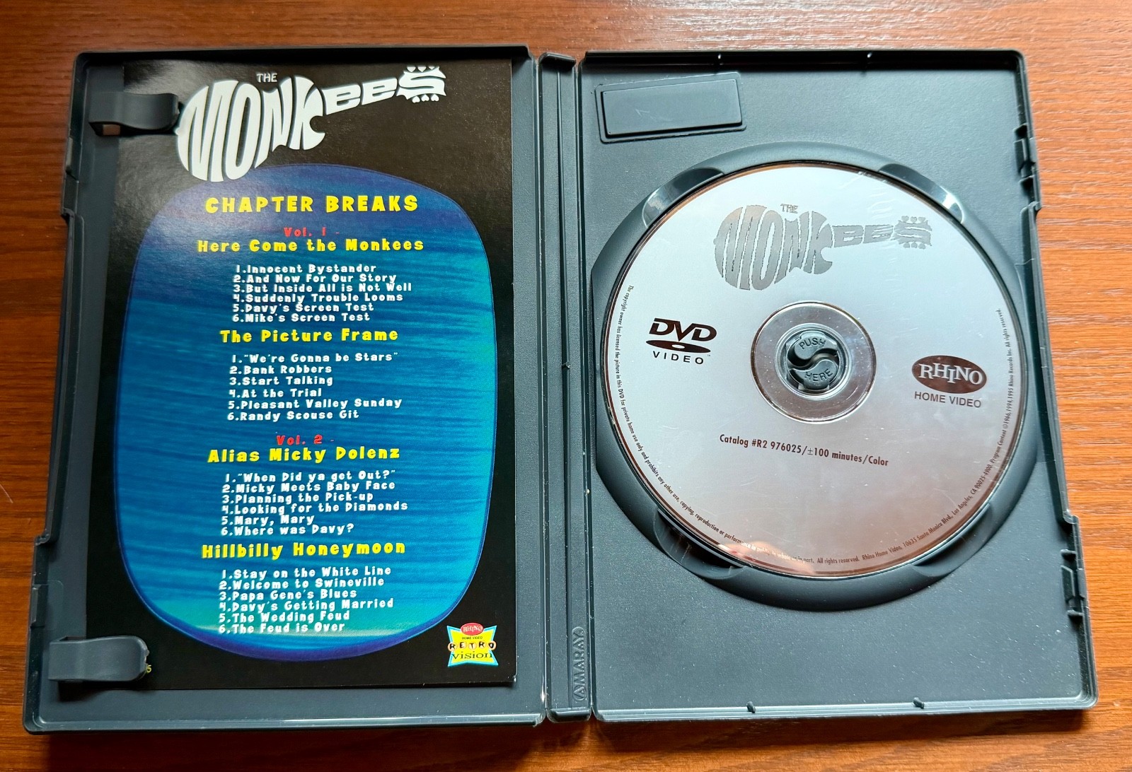 The Monkees Volumes One & Two 1 2 w/ Insert (DVD 2001) Davy Jones Rhino Case