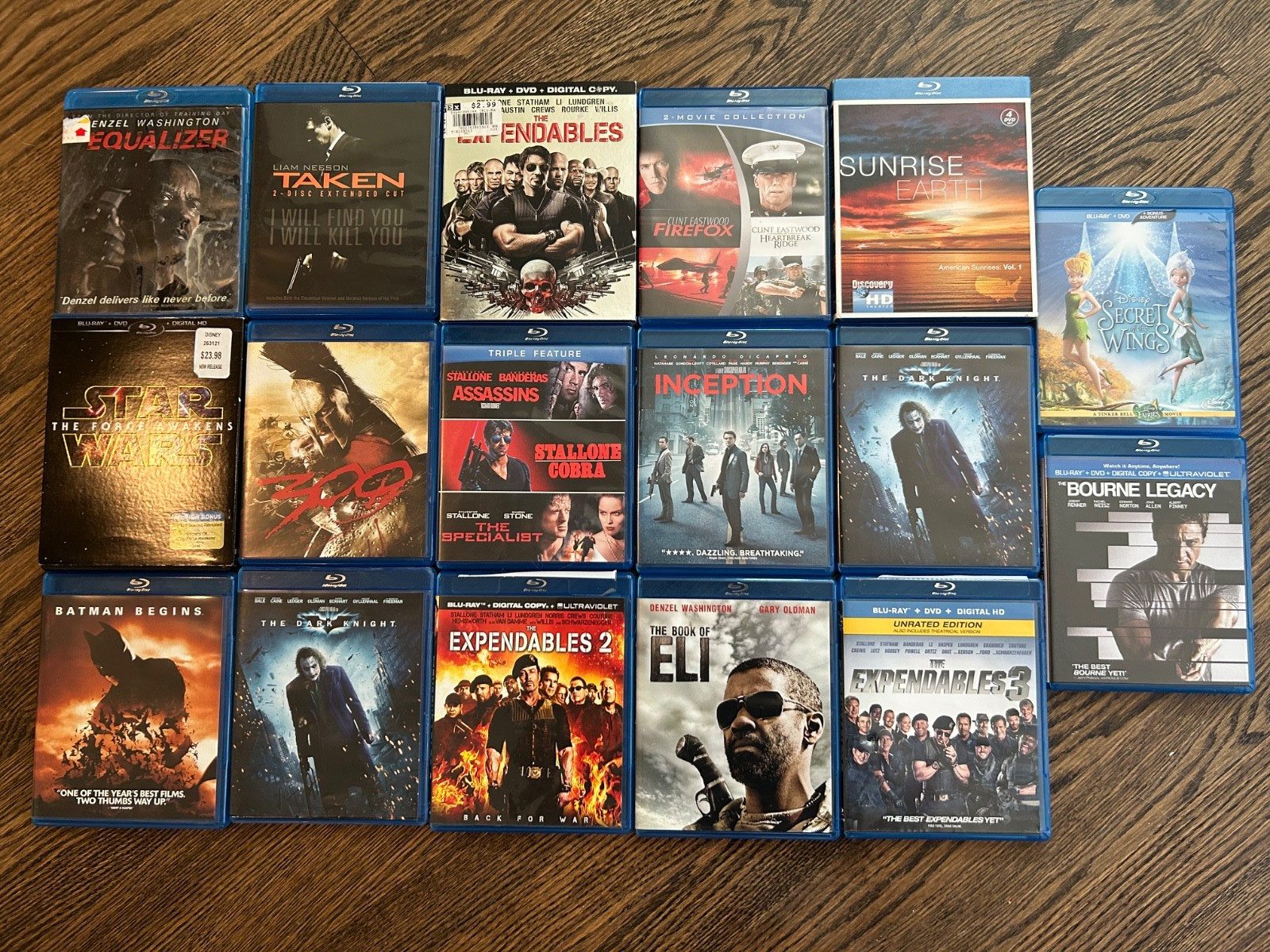 20 Mixed Genre Blu-Rays Action, Sci-Fi & Family: Stallone, Nolan, Clint Eastwood