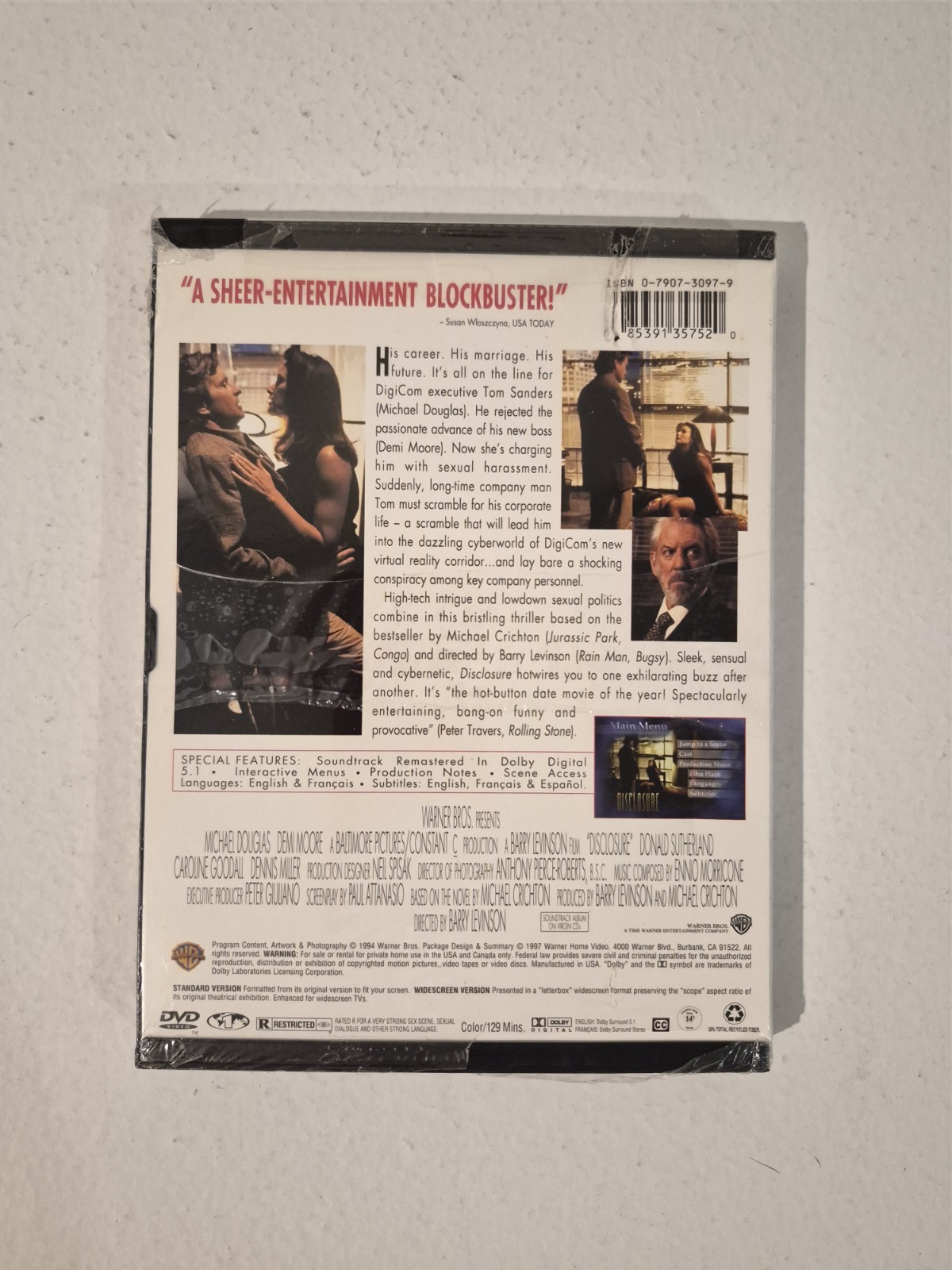 Disclosure (DVD, 1997, Standard and letterbox)