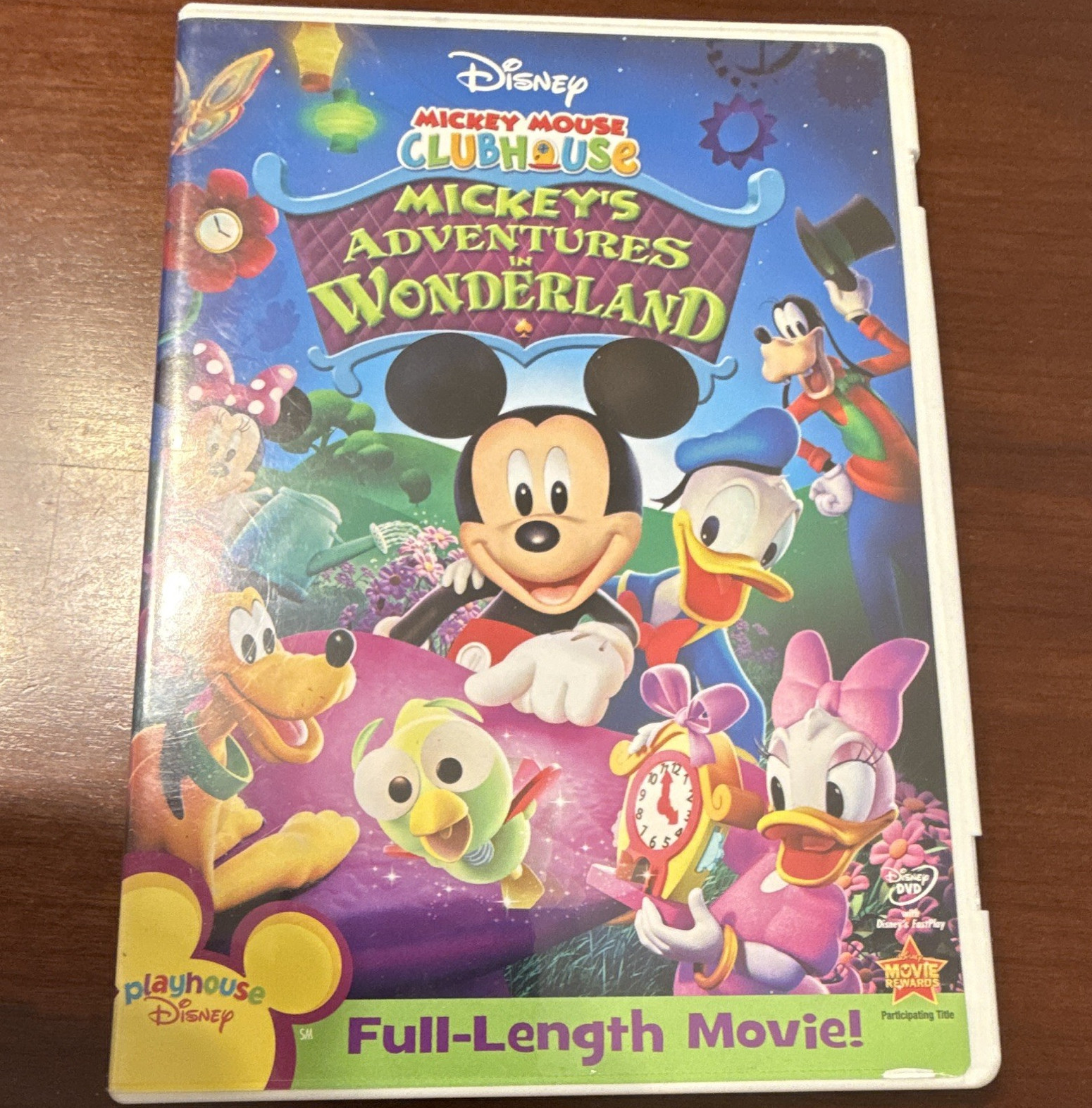 Disney Mickey Mouse Clubhouse Mickey’s Adventures in Wonderland DVD Tall Case