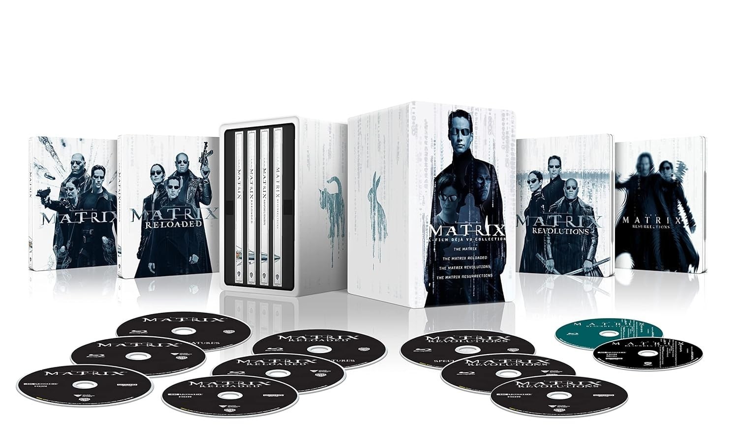Matrix Deja Vu Collection 4K UHD Blu-ray Steelbook 4 Movies 11 Discs New
