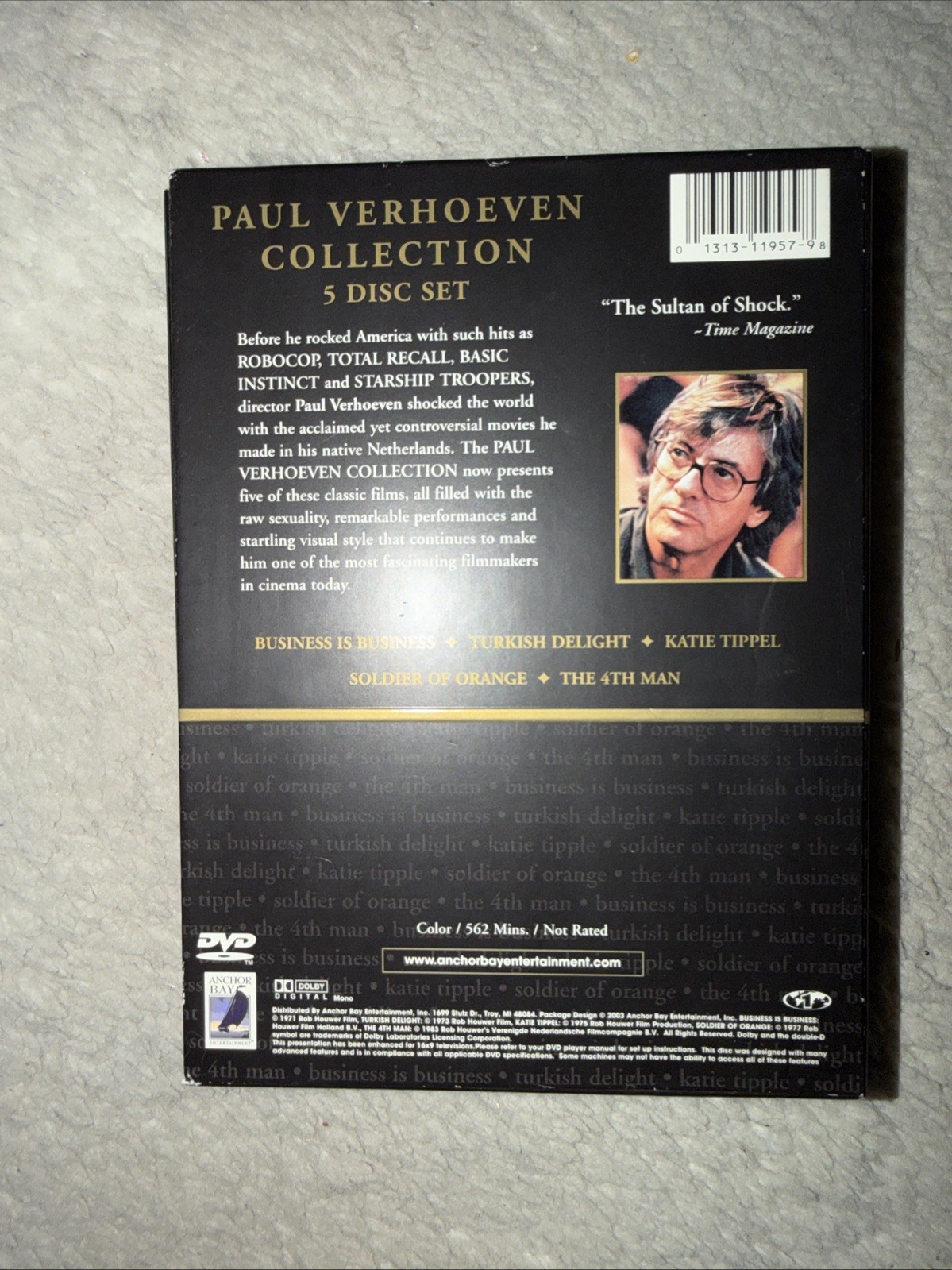 Paul Verhoeven Collection – 5-Disc DVD Set (2003, Anchor Bay) TESTED WORKING!