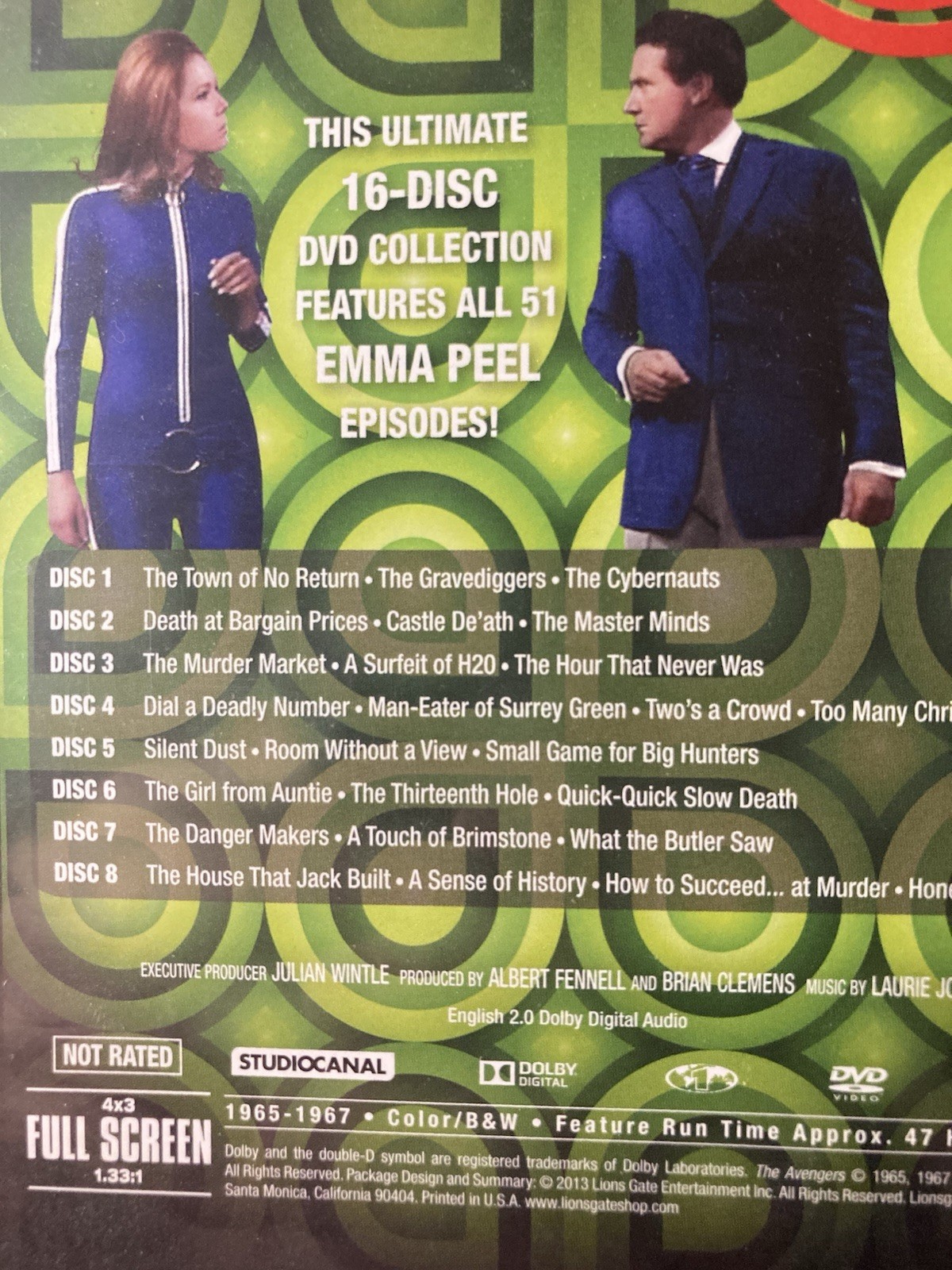 The Avengers Complete Emma Peel Megaset 16-Disc Collector’s Edition DVD Set
