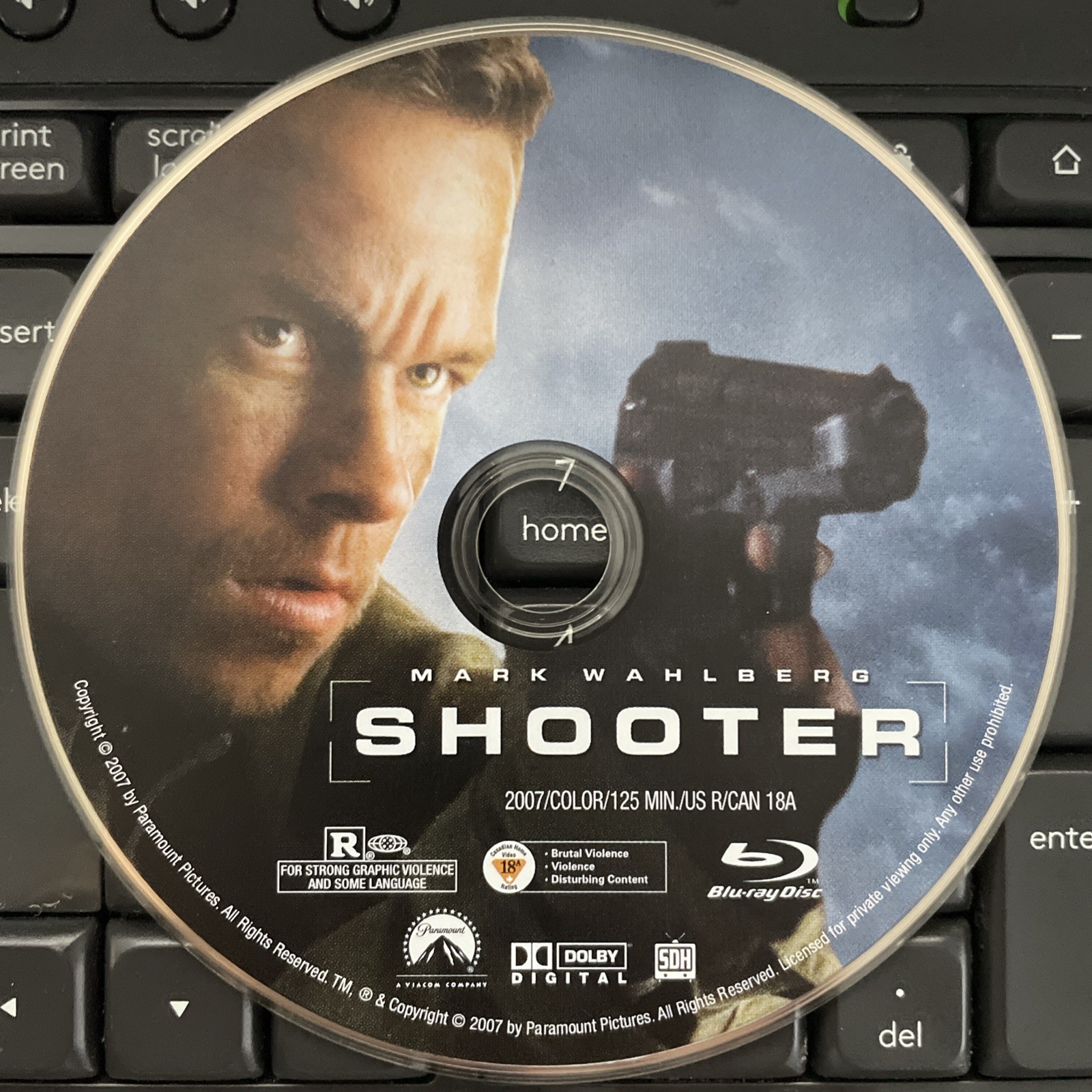 Shooter (Blu-ray, 2007) DISC ONLY – No Tracking – See Description