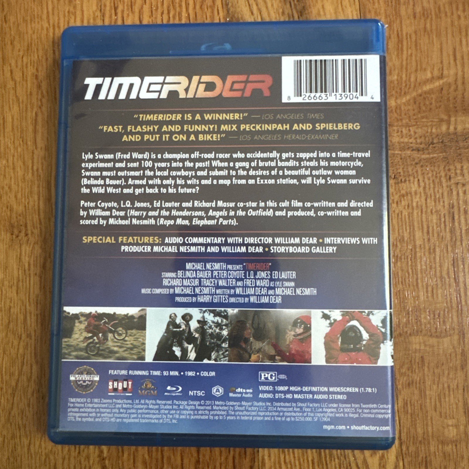 Timerider: the Adventure of Lysle Swann 1982 OOP Shout Factory Blu-ray 2013