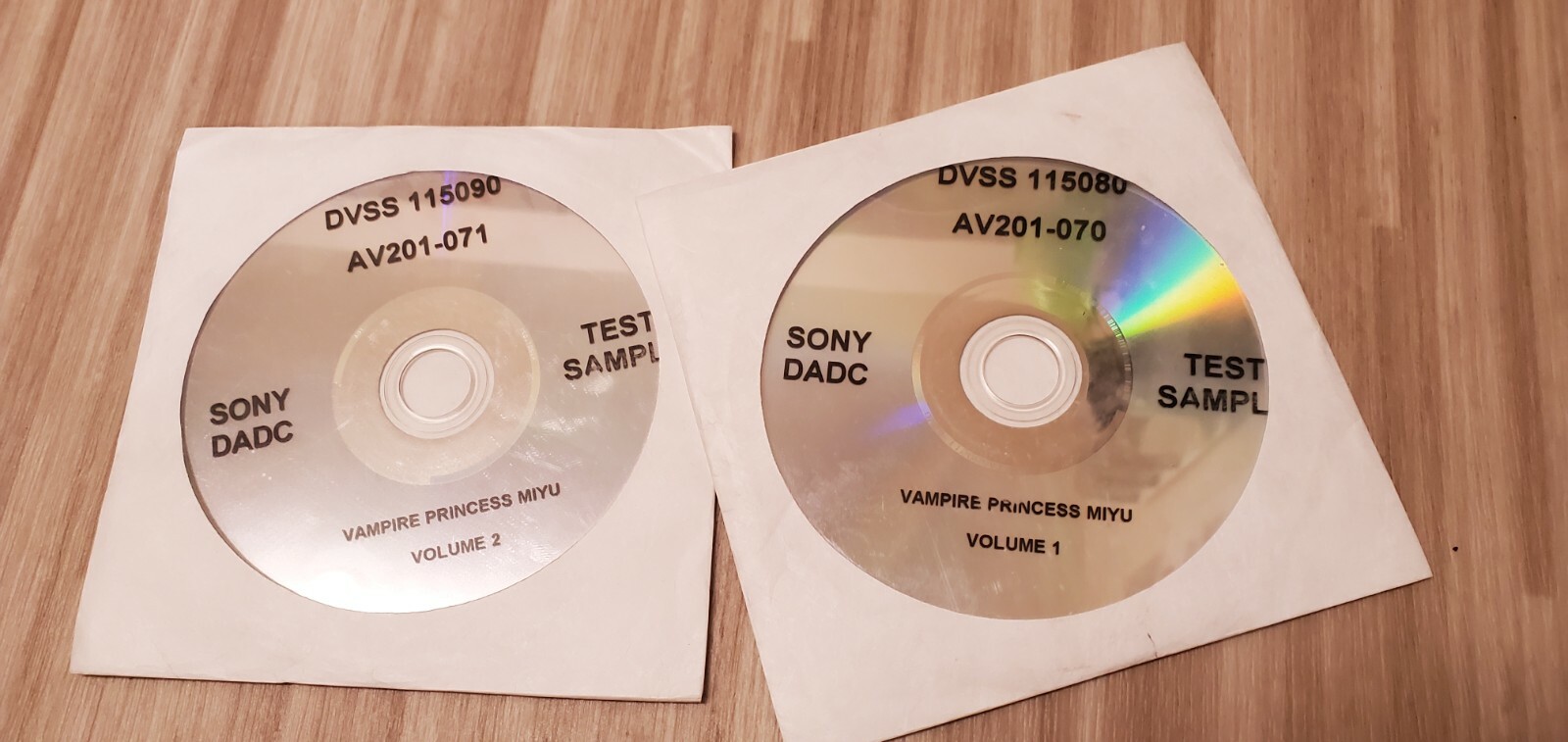 Vampire Princess Miyu OVA OAV DVD RARE Test Sample Prototype Tested Screeners